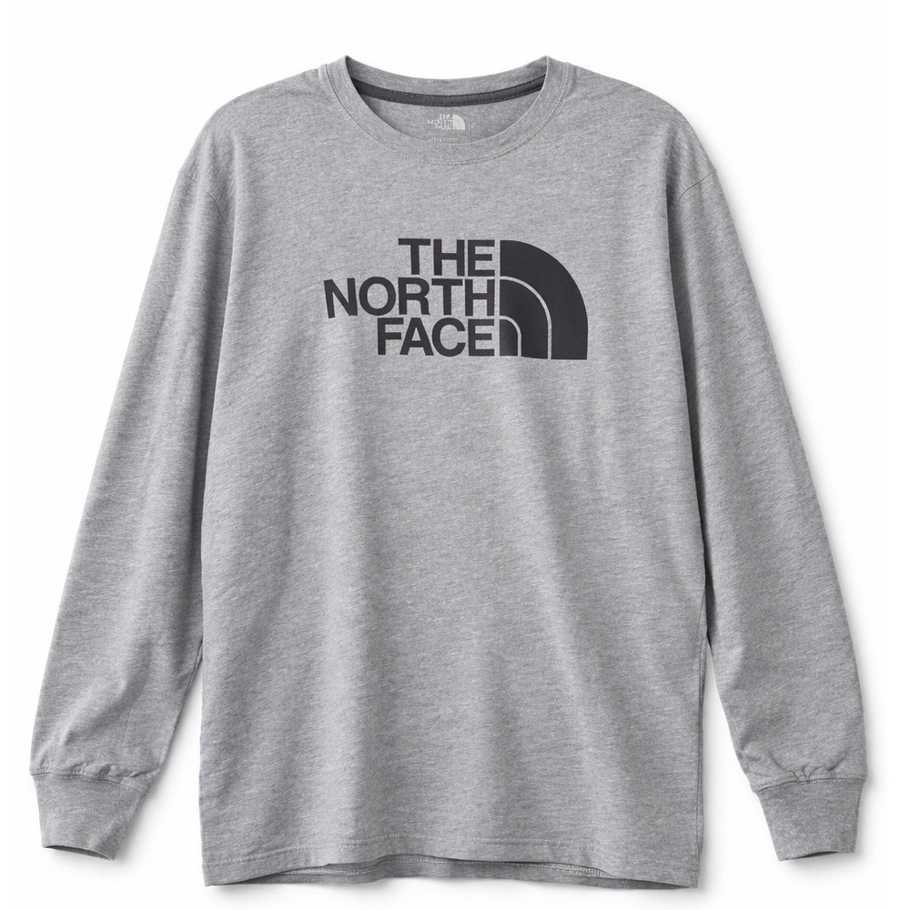 The North Face Mens Long‎ Sleeve Graphic Logo T-Shirt Heather Grey Large Classic